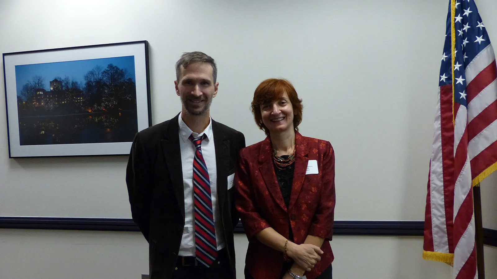 Gregor Kranjtz and Yana Hashamova standing next to each other