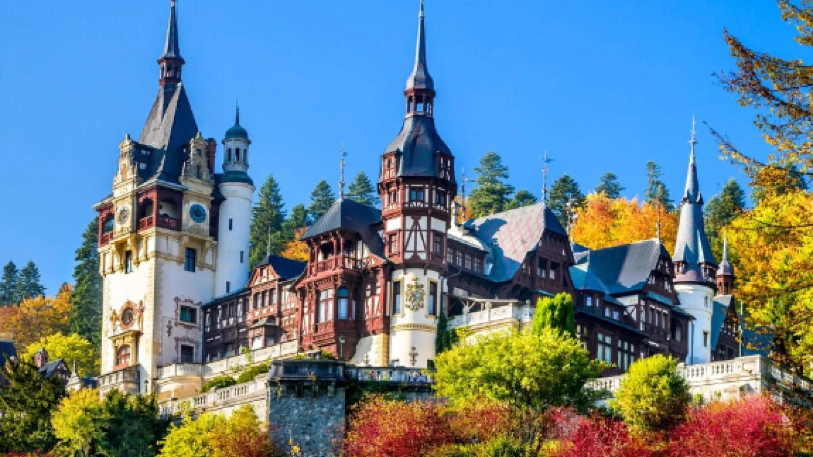 landscape of a Romanian castle