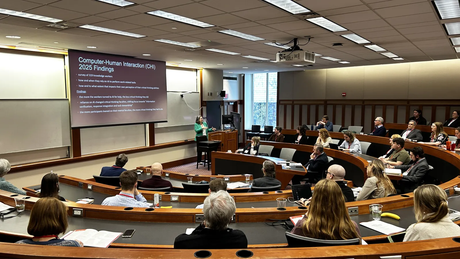 Dr. Molly Blasing presenting at the Saturday plenary panel.