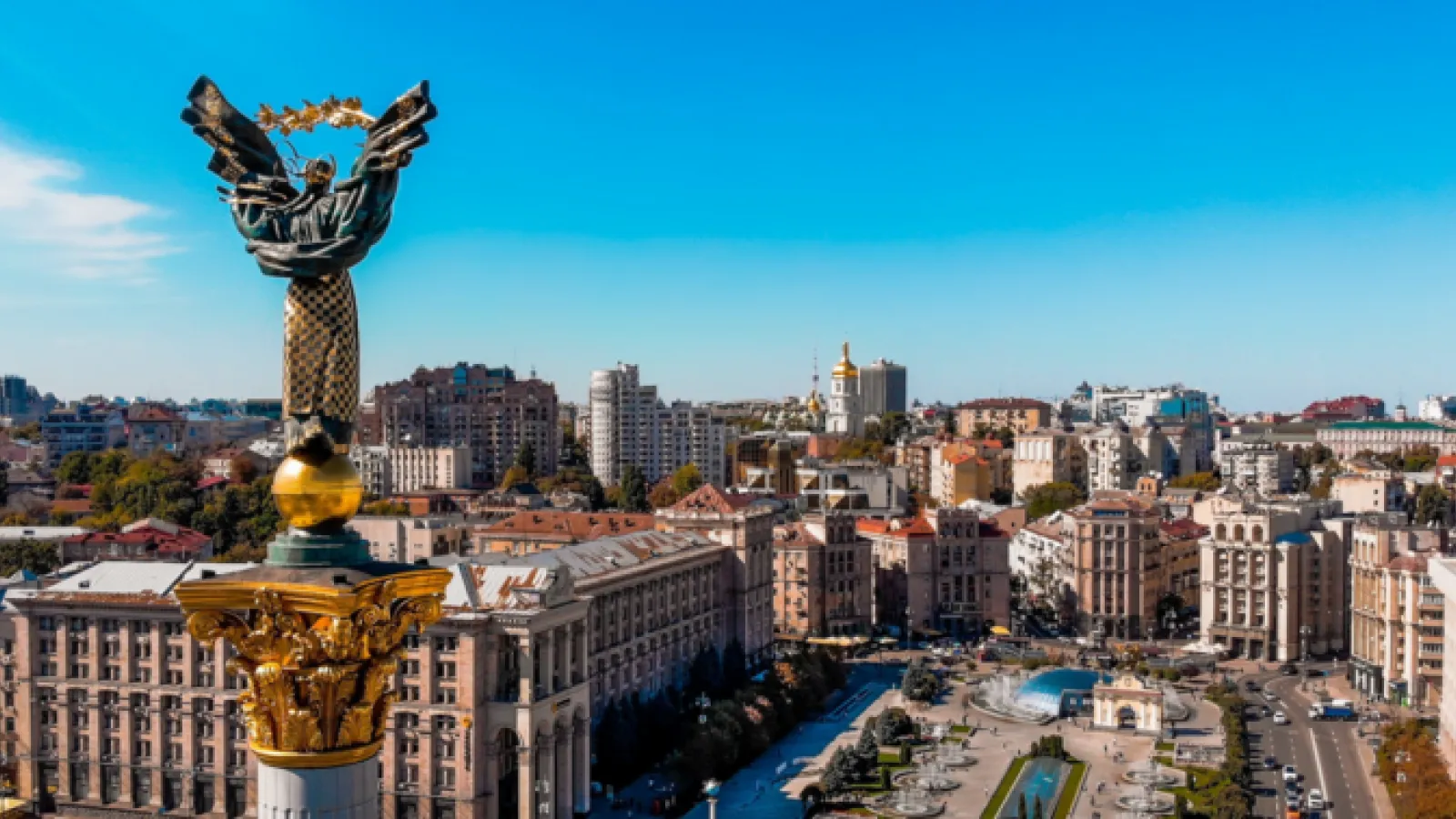 Aerial view of Kyiv, Ukraine
